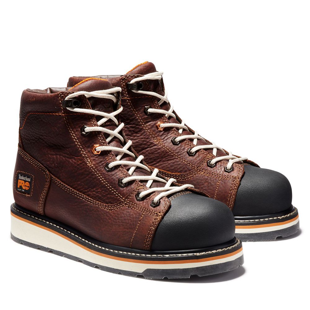 Bocanci De Muncă Timberland Barbati Maro/Negrii - Pro® Gridworks 6\" Alloy Toe - Romania - DMQJPS740